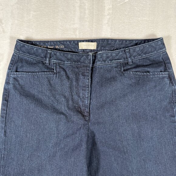 Talbots Heritage Jeans Women Size 16 33 Boot Cut High Rise Cotton Blend Denim - Picture 6 of 10